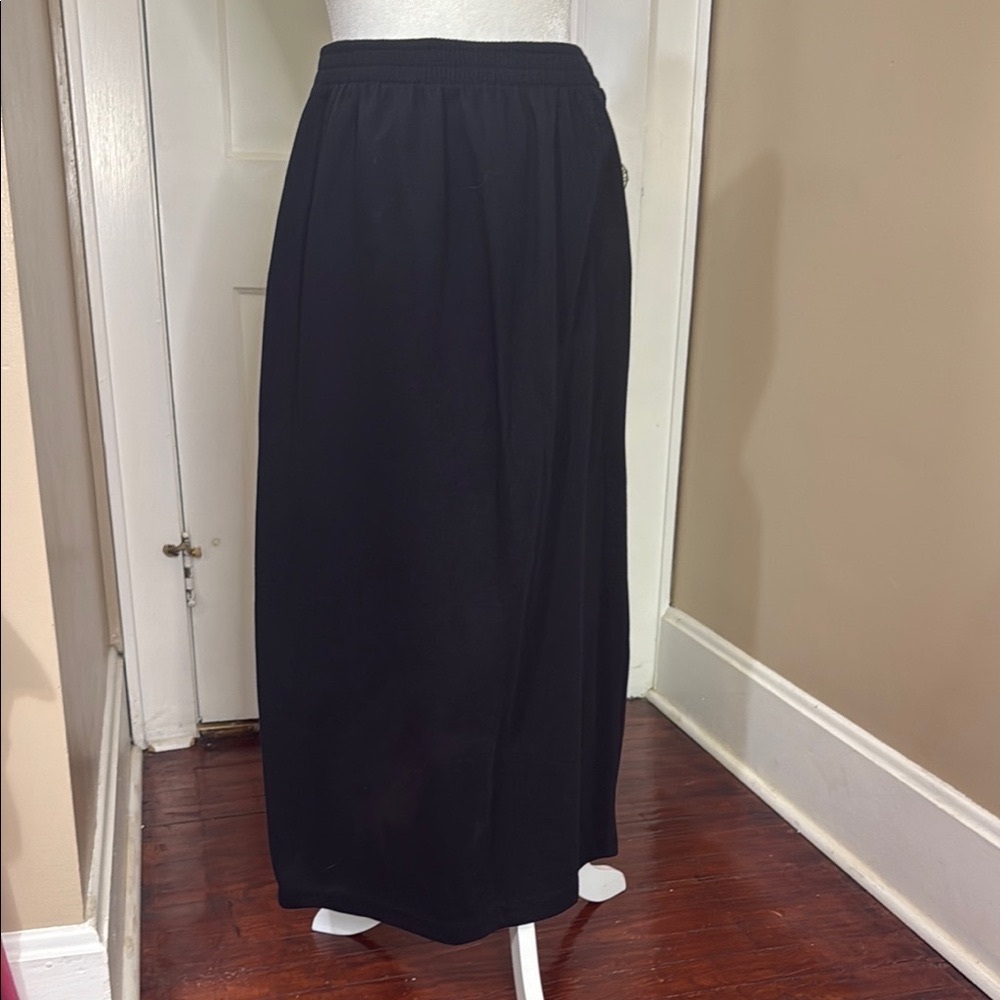 Weekenders Black A-Line Pleated Maxi Skirt